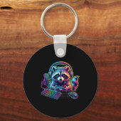 Funny Raccoon Gamer Video Game Gaming Lover  Sleutelhanger (Voorkant)