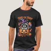 Funny Raccoon Halloween Spooky Trash Vibes Women M T-shirt (Voorkant)