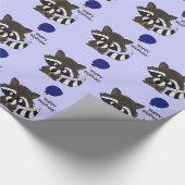 Funny Raccoon Holding ballon Cadeaupapier (Hoek)