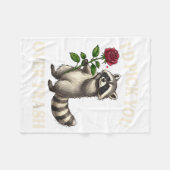 Funny Raccoon I’d Ck You Over Trash Valentines Day Fleece Deken (Voorkant (Horizontaal))