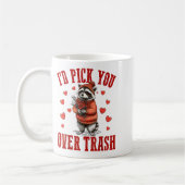 Funny Raccoon I’d Ck You Over Trash Valentines Day Koffiemok (Links)
