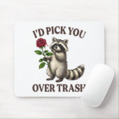 Funny Raccoon I’d Ck You Over Trash Valentines Day Muismat (Met muis)