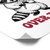 Funny Raccoon I’d Ck You Over Trash Valentines Day Poster (Hoek)