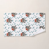 Funny Raccoon met appels Schuddieren Bad Handdoek (Handdoek)
