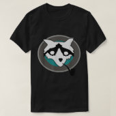 Funny Raccoon met pijpleiding Benji Dunn Nerd Geek T-shirt (Design voorkant)