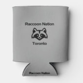 Funny Raccoon Nation Toronto Light-Monotone Blikjeskoeler (Voorkant)