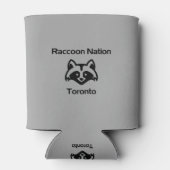 Funny Raccoon Nation Toronto Light-Monotone Blikjeskoeler (Achterkant)