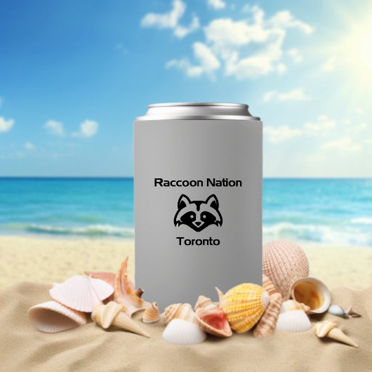 Funny Raccoon Nation Toronto Light-Monotone Blikjeskoeler