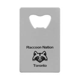 Funny Raccoon Nation Toronto Light-Monotone Creditkaart Flessenopener