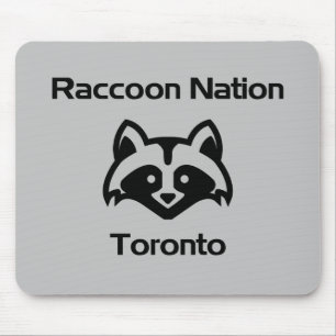 Funny Raccoon Nation Toronto Light-Monotone Muismat