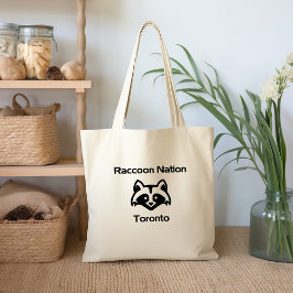 Funny Raccoon Nation Toronto Light-Monotone Tote Bag