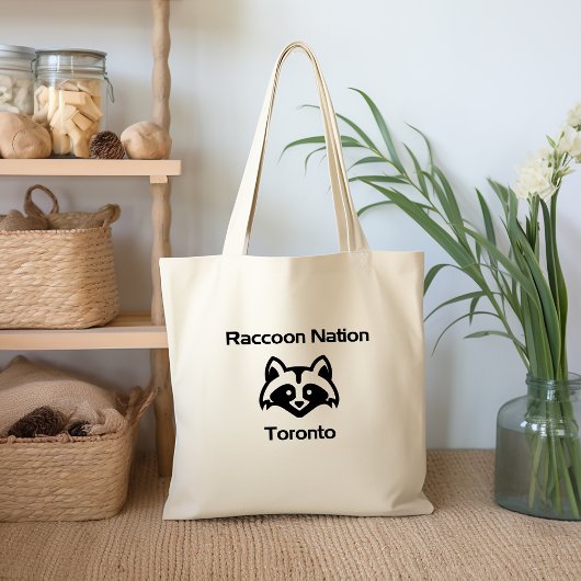 Funny Raccoon Nation Toronto Light-Monotone Tote Bag