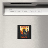 Funny Raccoon Nature Wildlife Outdoor Graphic Sarc Magneet (Insitu (Vaatwasser))