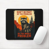 Funny Raccoon Nature Wildlife Outdoor Graphic Sarc Muismat (Met muis)