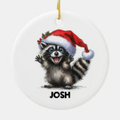 Funny Raccoon Ornament (Achterkant)