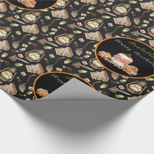 Funny Raccoon past Tekst en Kleur aan Cadeaupapier (Hoek)