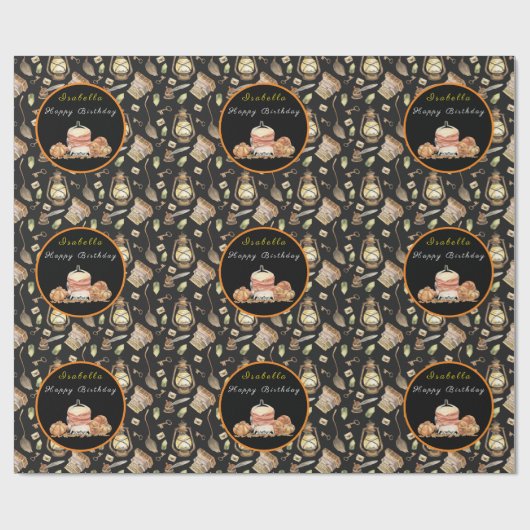 Funny Raccoon past Tekst en Kleur aan Cadeaupapier (Vlak)