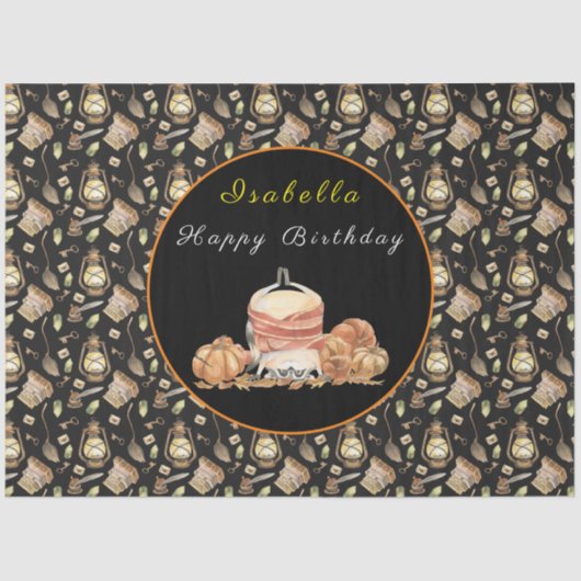 Funny Raccoon past Tekst en Kleur aan Tissuepapier (Voorkant)