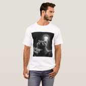 Funny Raccoon Pizza UFO Selfie T-Shirt  (Voorkant volledig)