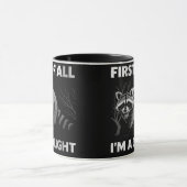 Funny Raccoon Quote - First of All I'm a Delight Mok (Midden)