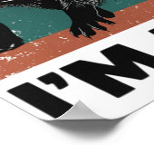 Funny Raccoon Quote - First of All I'm a Delight Poster (Hoek)