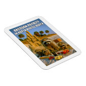 Funny Raccoon Royalty in North Myrtle Beach Magneet (Rechterzijde)