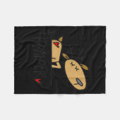 Funny Raccoon Santa Hat Christmas Tree Lights Paja Fleece Deken (Voorkant (Horizontaal))