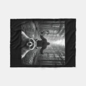Funny Raccoon Selfie With Bigfoot 67 Six Seven Mem Fleece Deken (Voorkant (Horizontaal))
