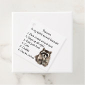 Funny Raccoon Spirit Animal Humor Bedankjes Labels (In situ)