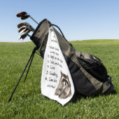 Funny Raccoon Spirit Animal Humor Cute Waterverf Golfhanddoek (Groen)