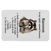 Funny Raccoon Spirit Animal Humor Cute Waterverf Magneet (Horizontaal)