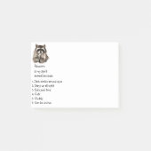Funny Raccoon Spirit Animal Humor Cute Waterverf Post-it® Notes (Voorkant)