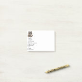 Funny Raccoon Spirit Animal Humor Cute Waterverf Post-it® Notes (Op bureau)