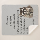 Funny Raccoon Spirit Animal Humor Cute Waterverf Sherpa Deken (Voorkant (horizontaal))