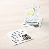 Funny Raccoon Spirit Animal Humor Kartonnen Onderzetters (Insitu)