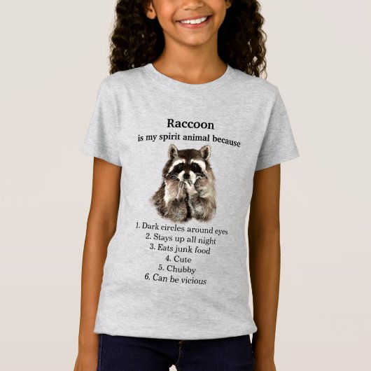 Funny Raccoon Spirit Animal Humor T-shirt (Voorkant)