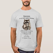 Funny Raccoon Spirit Animal Humor T-shirt (Voorkant)