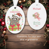 Funny Raccoon String Lights Kinder Kerstmis Ornament