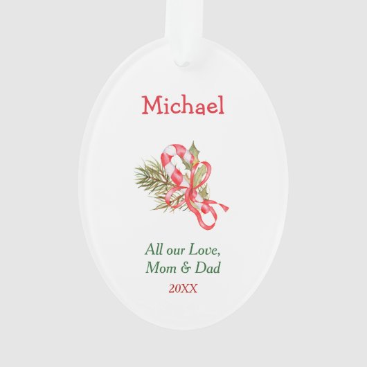 Funny Raccoon String Lights Kinder Kerstmis Ornament (achterkant)