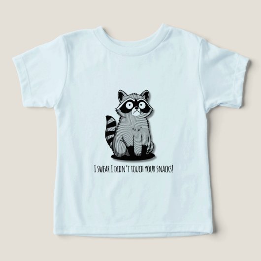 Funny Raccoon T-Shirt “I Swear I Didn’t Touch  (Design voorkant)