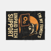 Funny Raccoon Tech Lover Graphic Tee Computer Geek Fleece Deken (Voorkant (Horizontaal))