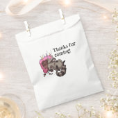 Funny Raccoon Thanks For Coming! Party Cartoon Bedankzakje (Geknipt)