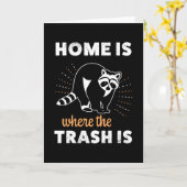 Funny Raccoon Trash panda Racoon Gift Kaart (Gele Bloem)