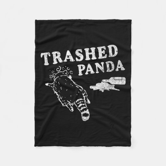 Funny Raccoon,trashed Panda For Him Men, Women  Fleece Deken (Voorkant)