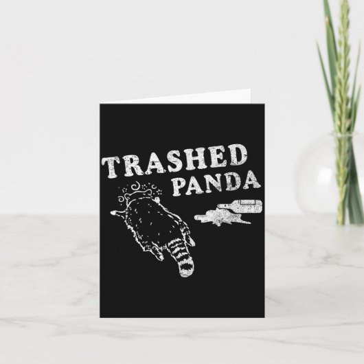 Funny Raccoon,trashed Panda For Him Men, Women  Kaart (Voorkant)