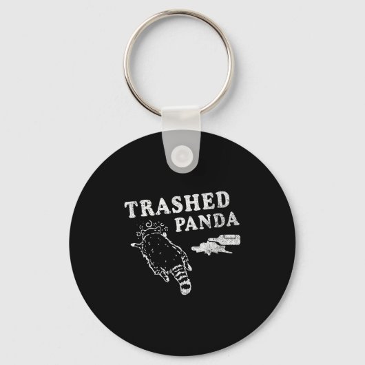 Funny Raccoon,trashed Panda For Him Men, Women  Sleutelhanger (Voorkant)