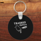 Funny Raccoon,trashed Panda For Him Men, Women  Sleutelhanger (Voorkant)