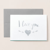 Funny Raccoon Valentijnsdag Folie Kaarten (Voorkant met envelop)