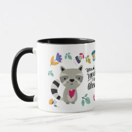 Funny Raccoon Valentijnsdag Gift Mok