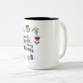 Funny Raccoon Valentijnsdag Gift Tweekleurige Koffiemok (Voorkant rechts)